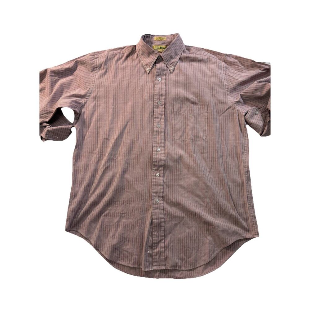 Mens LL Bean size large  Vintage Light Pink - Red & Blue Blue 90s shirt